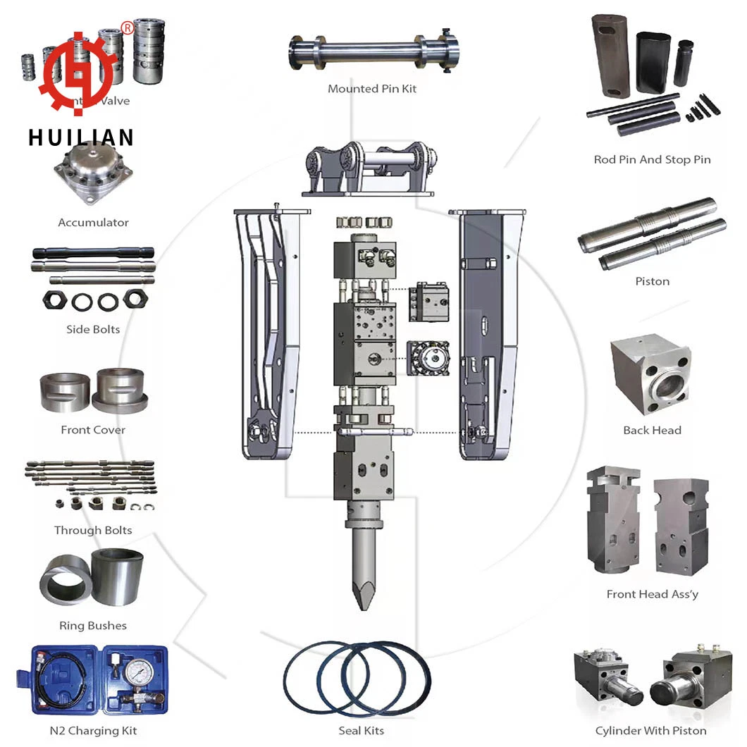 Hanwood Rhb165 for Excavator Hydraulic Breaker Parts Wear Oil Resistant Oil Seal Repair Kits